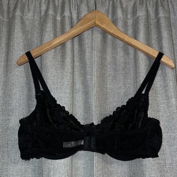 NWOT Apt. 9 Black Lace Sheer Bra with Underwire Size 38C - Picture 2 of 10